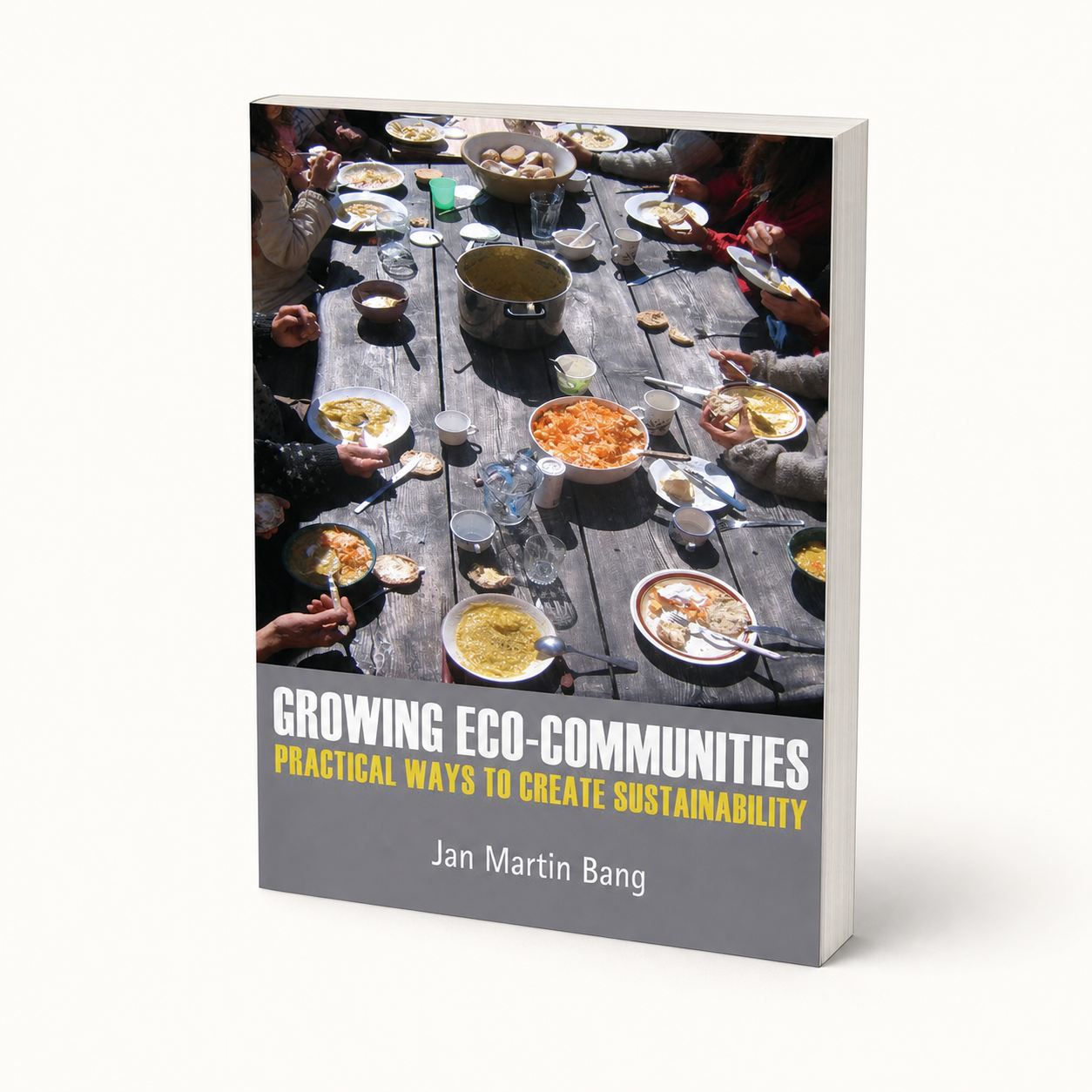 Growing Eco-Communities — accurate 240-page broad paperback three-quarter view