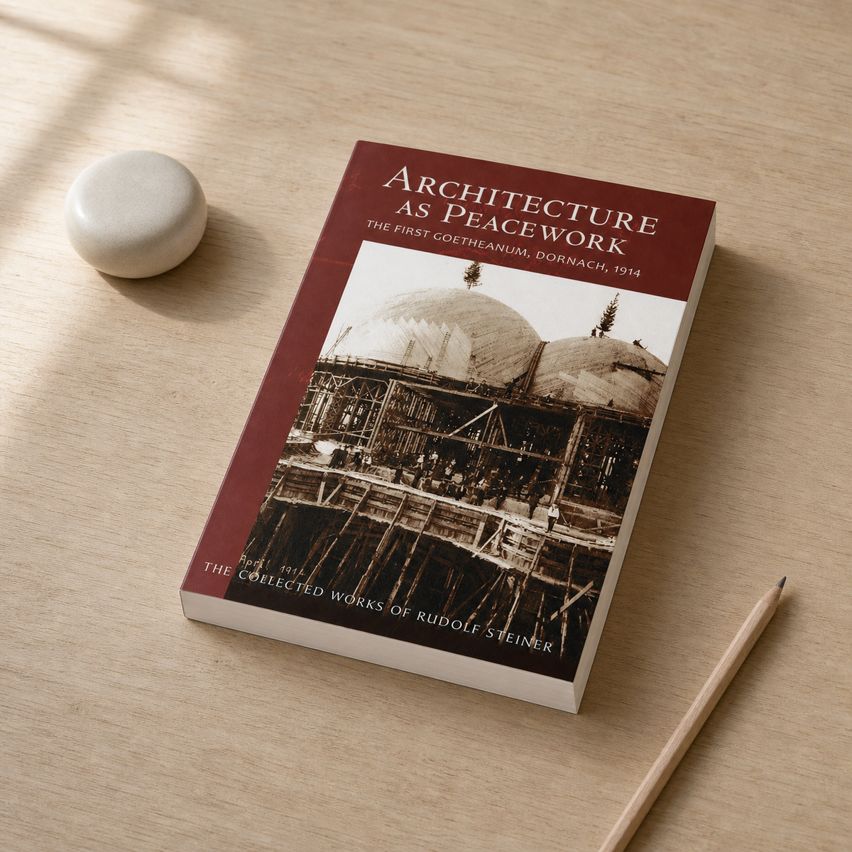 Architecture as Peacework — 196-page paperback in a natural reading-desk view