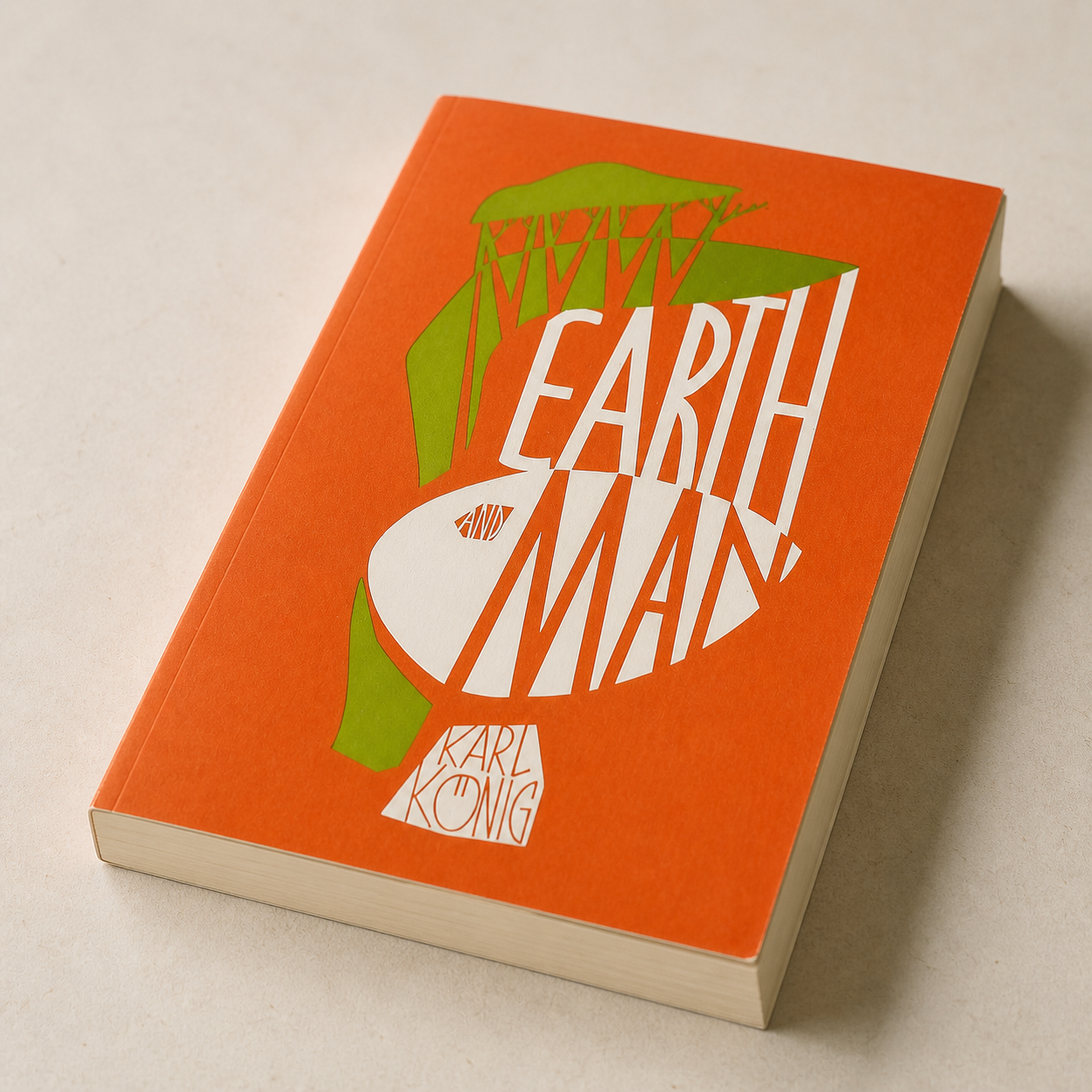 Earth and Man paperback cover, binding, and page-edge detail