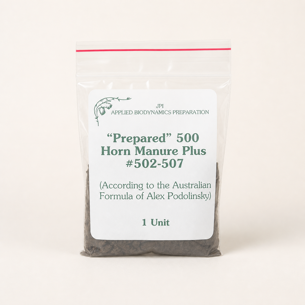 Prepared 500 Horn Manure Plus package on a clean studio background