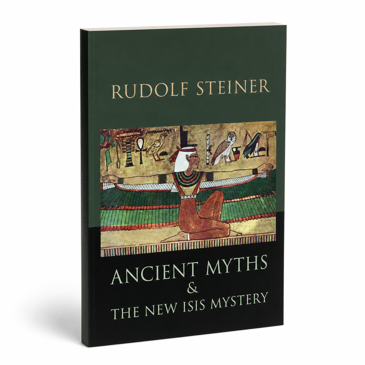 Ancient Myths and the New Isis Mystery by Rudolf Steiner — 196-page paperback, angled product view