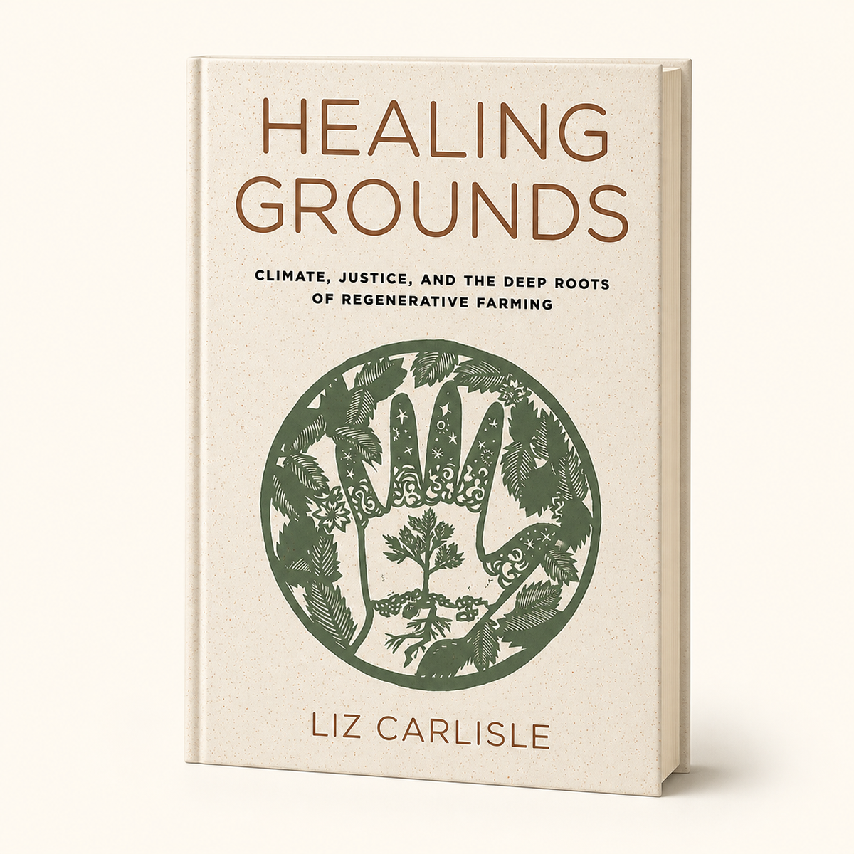 Healing Grounds 200-page hardcover, three-quarter front view