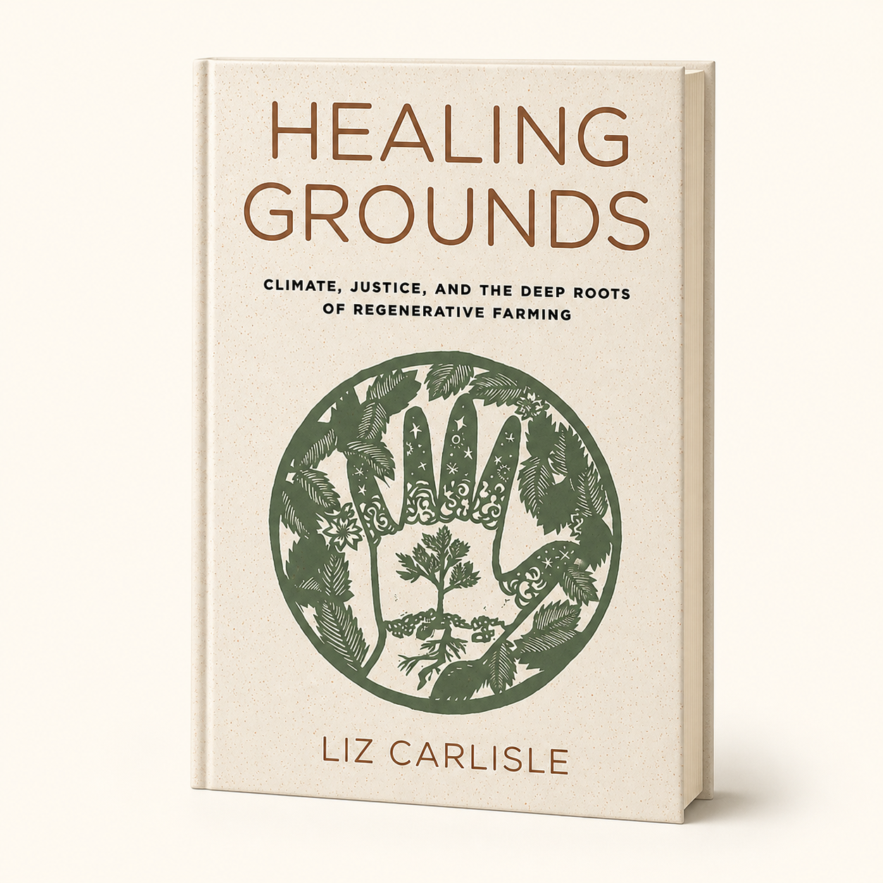 Healing Grounds 200-page hardcover, three-quarter front view