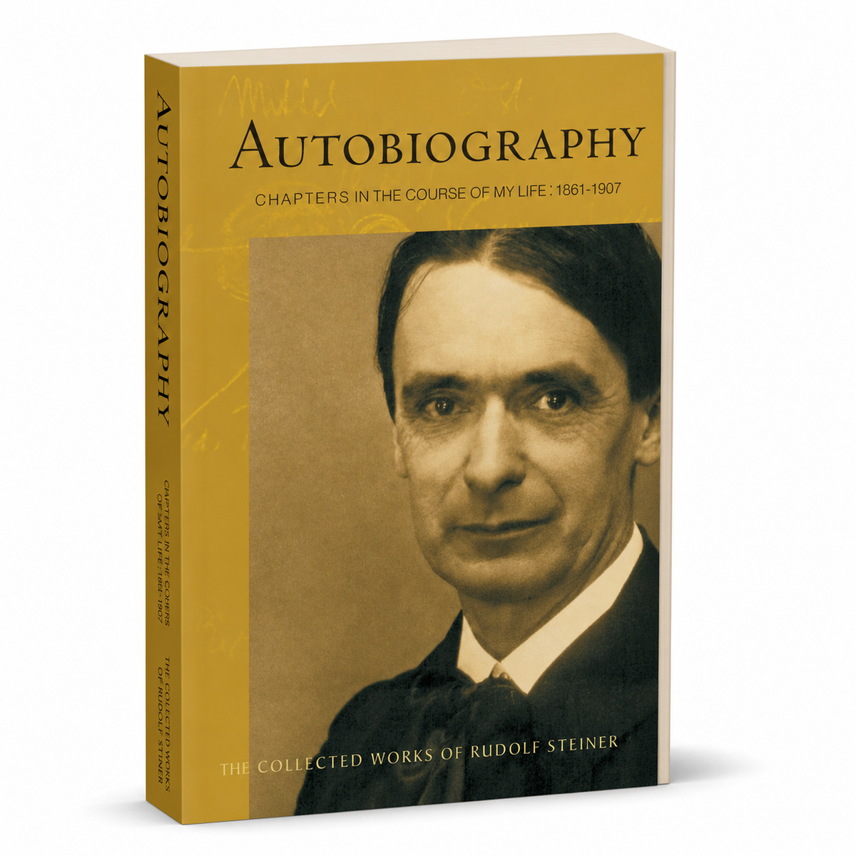 Autobiography by Rudolf Steiner shown as a clean three-quarter paperback product view on white, accurately proportioned for 416 pages