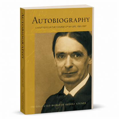 Autobiography by Rudolf Steiner shown as a clean three-quarter paperback product view on white, accurately proportioned for 416 pages