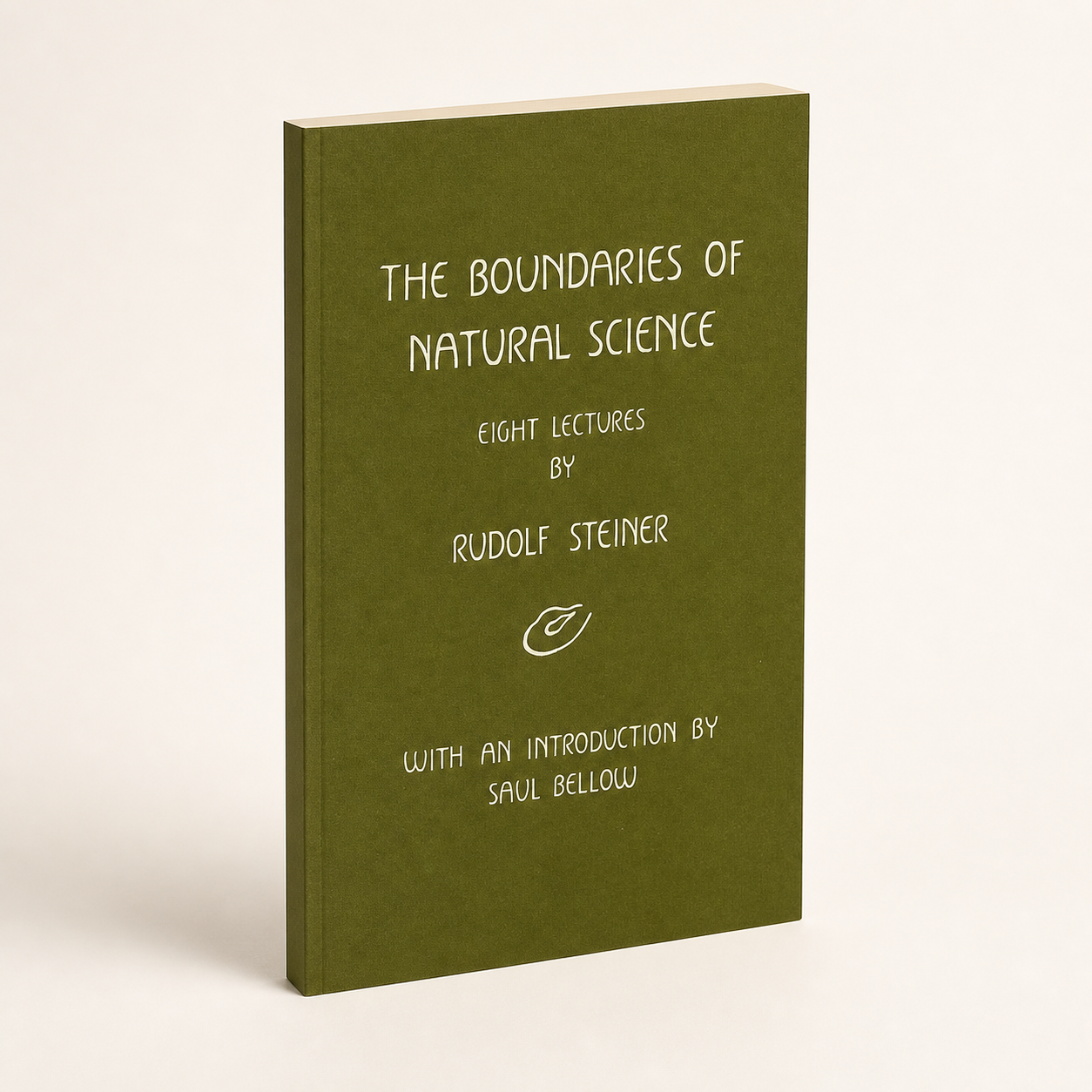 The Boundaries of Natural Science 128-page slim paperback, three-quarter front view