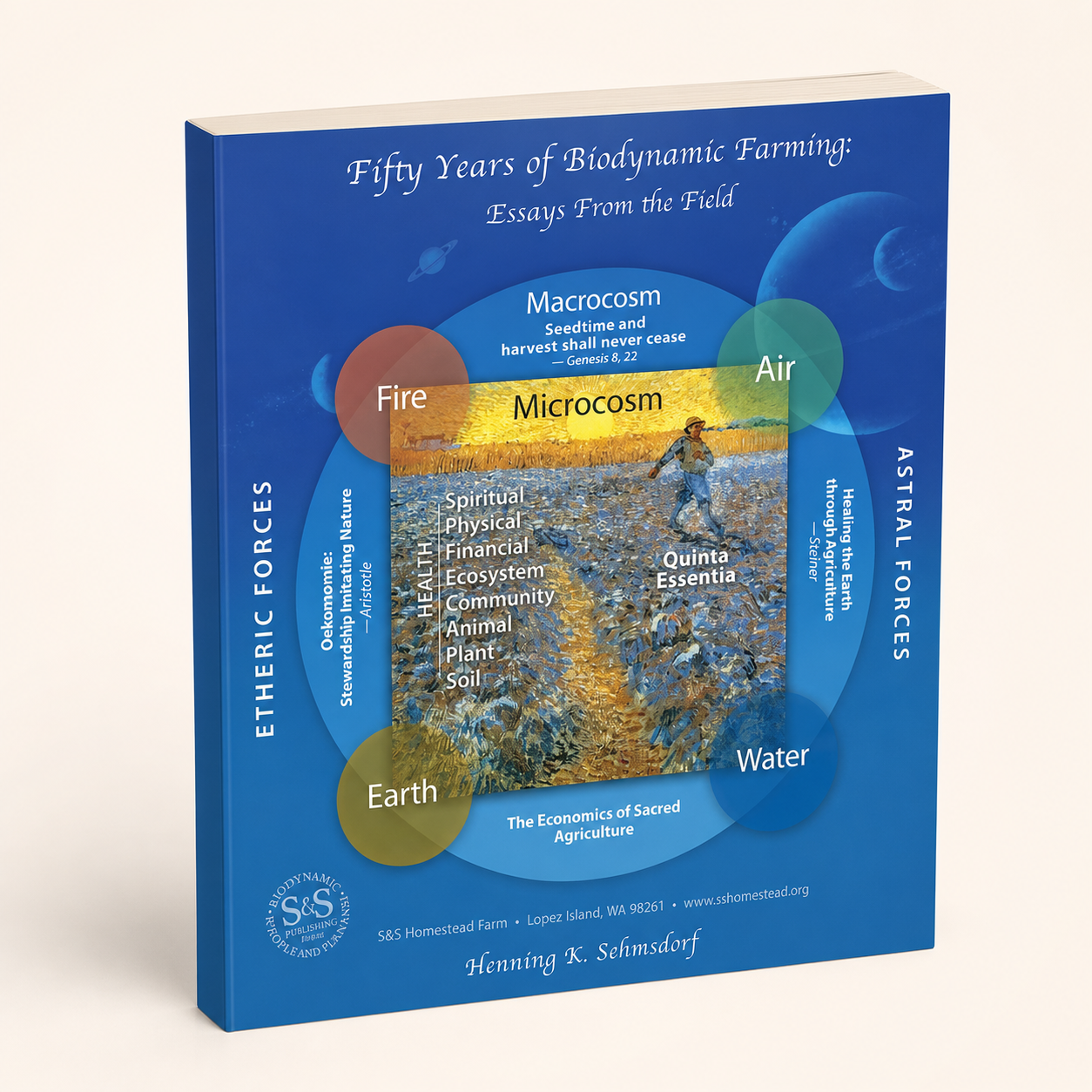 Fifty Years of Biodynamic Farming 354-page large-format paperback, three-quarter front view