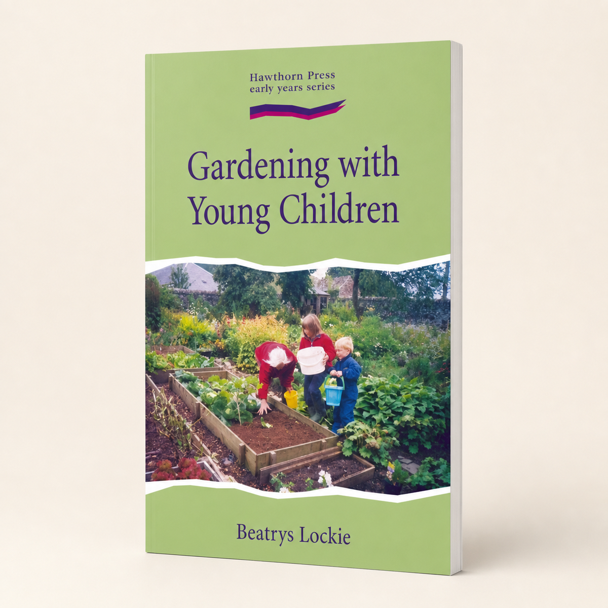 Gardening with Young Children — slim 140-page paperback studio view