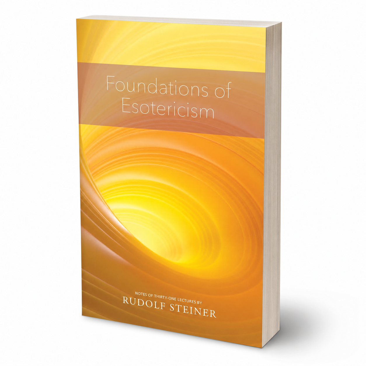 Foundations of Esotericism by Rudolf Steiner shown as a clean three-quarter paperback product view on white, accurately proportioned for 306 pages