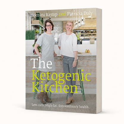 The Ketogenic Kitchen — accurate 464-page large paperback three-quarter view