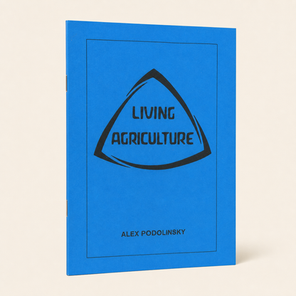 Living Agriculture 32-page A4 stapled pamphlet, three-quarter front view