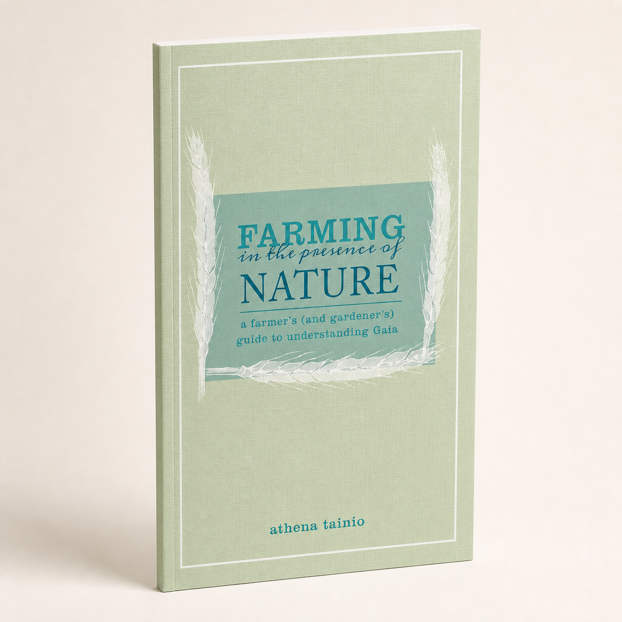 Farming in the Presence of Nature — slim 136-page paperback studio view