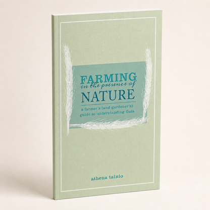Farming in the Presence of Nature — slim 136-page paperback studio view