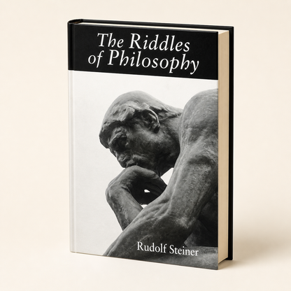 The Riddles of Philosophy 479-page hardcover, three-quarter front view