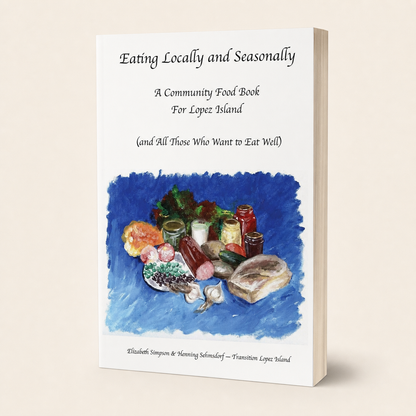 Eating Locally and Seasonally 188-page paperback, three-quarter front view