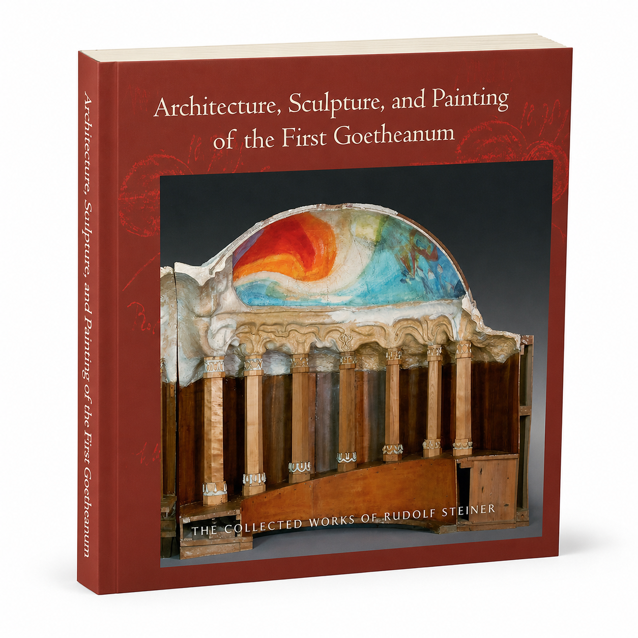 Architecture, Sculpture, and Painting of the First Goetheanum by Rudolf Steiner — 286-page wide-format paperback, angled product view