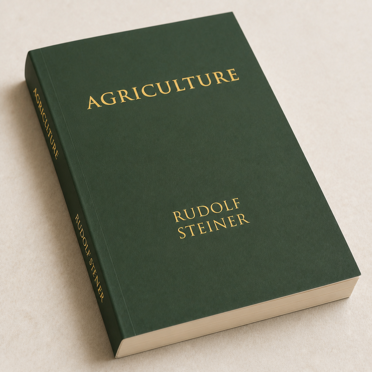Agriculture by Rudolf Steiner paperback cover, binding, and page-edge detail
