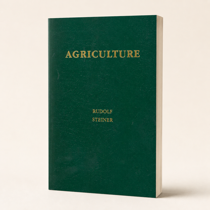 Agriculture by Rudolf Steiner paperback, three-quarter front view