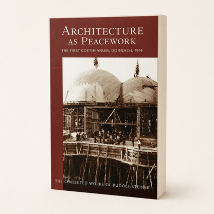 Architecture as Peacework — 196-page tall paperback, three-quarter product view