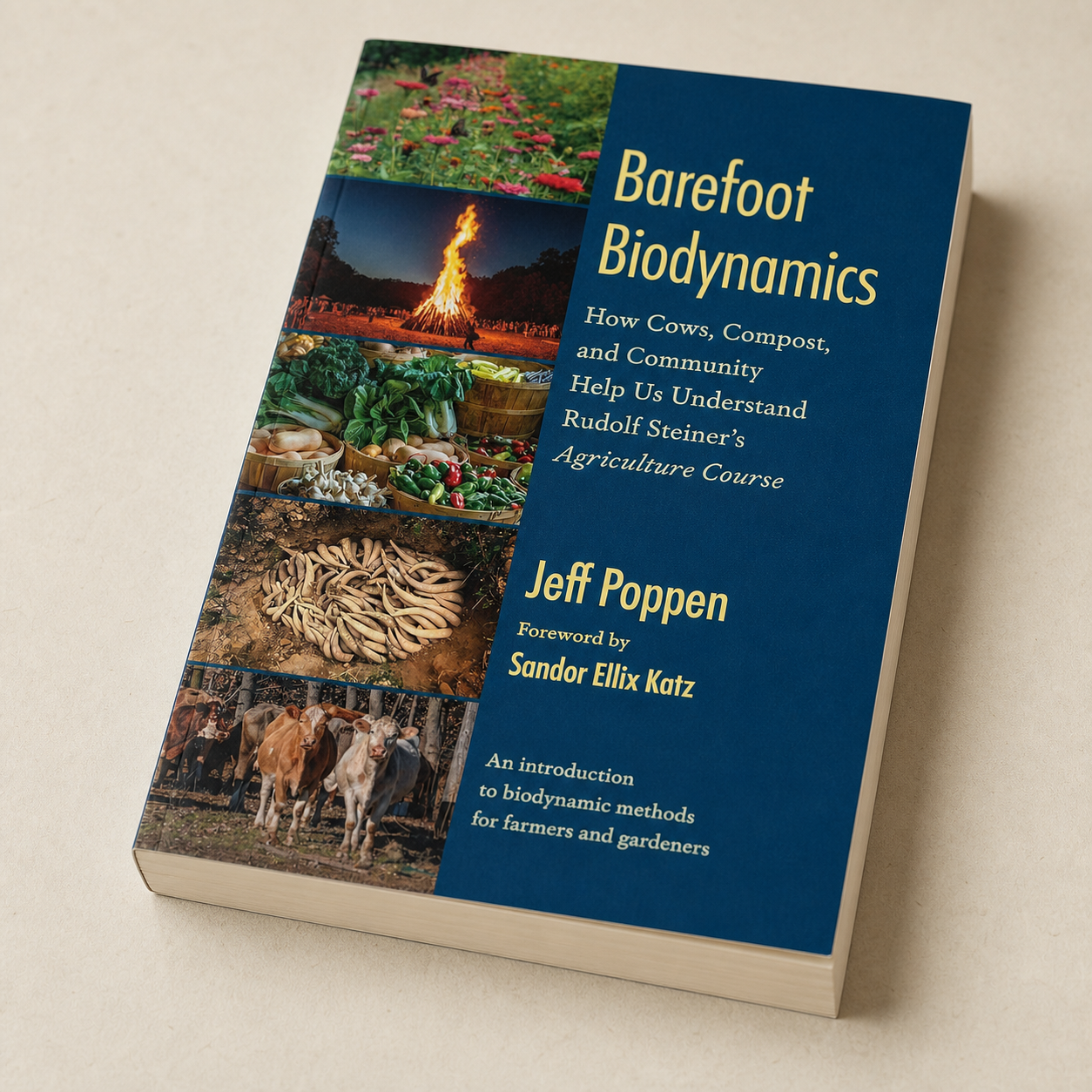 Barefoot Biodynamics paperback cover, binding, and page-edge detail