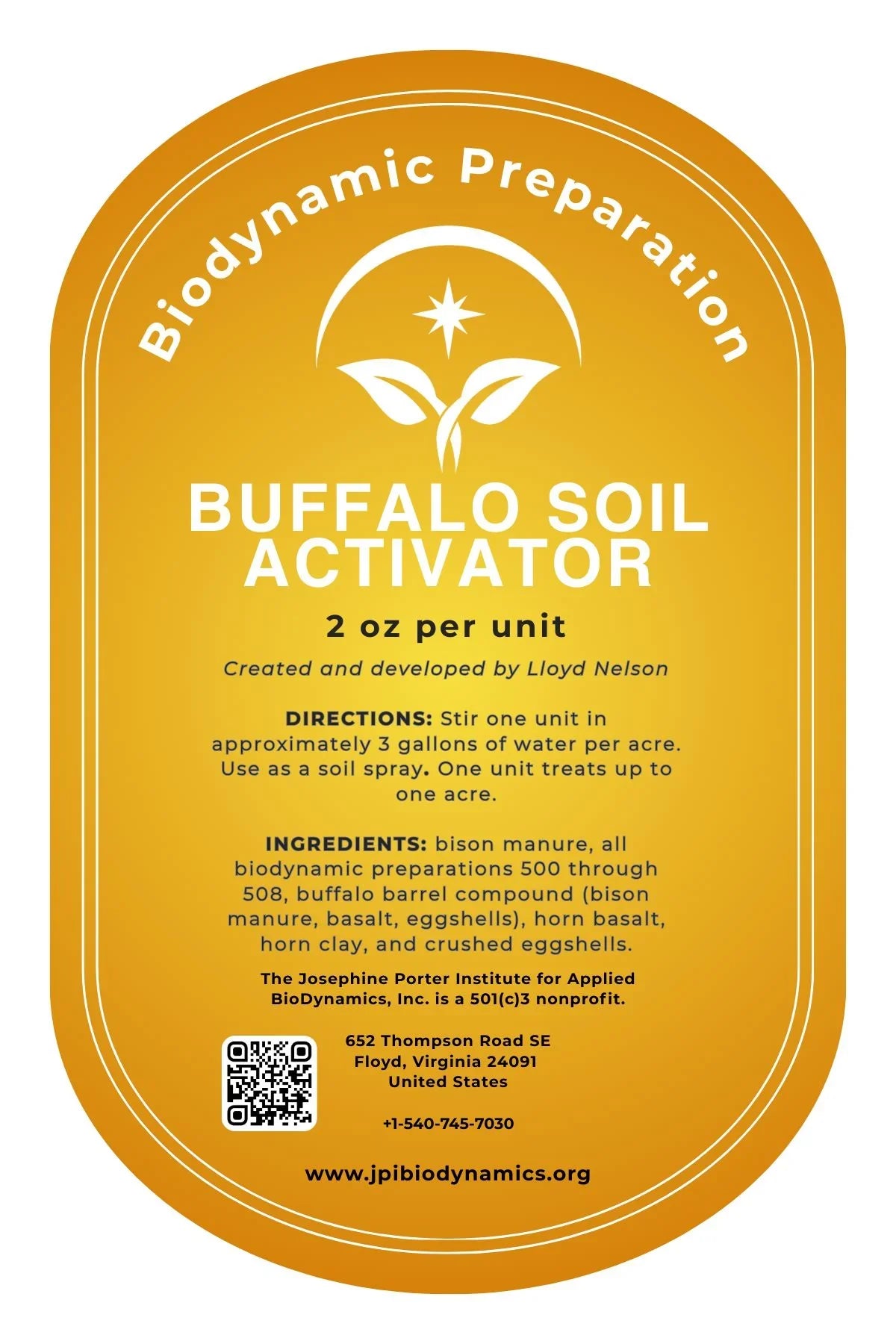 Biodynamic All-in-One Buffalo Soil Activator (BSA) - The Josephine Porter Institute