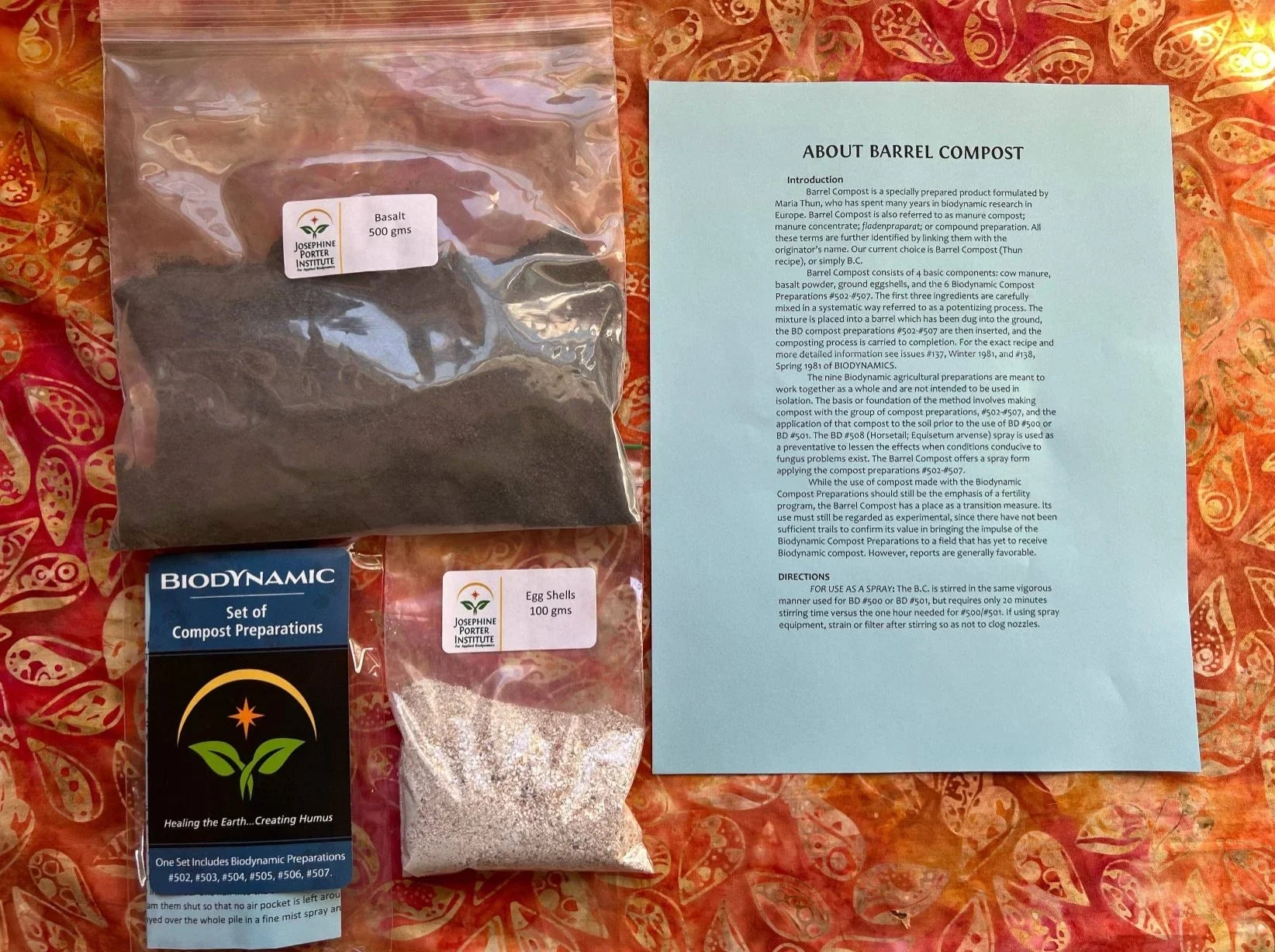 Biodynamic Barrel Compound (BC) Kit - The Josephine Porter Institute