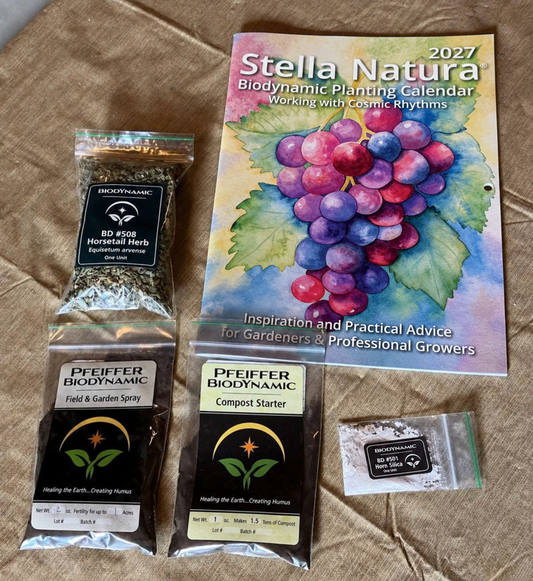 Biodynamic Beginner Kit with the 2027 Stella Natura Biodynamic Planting Calendar