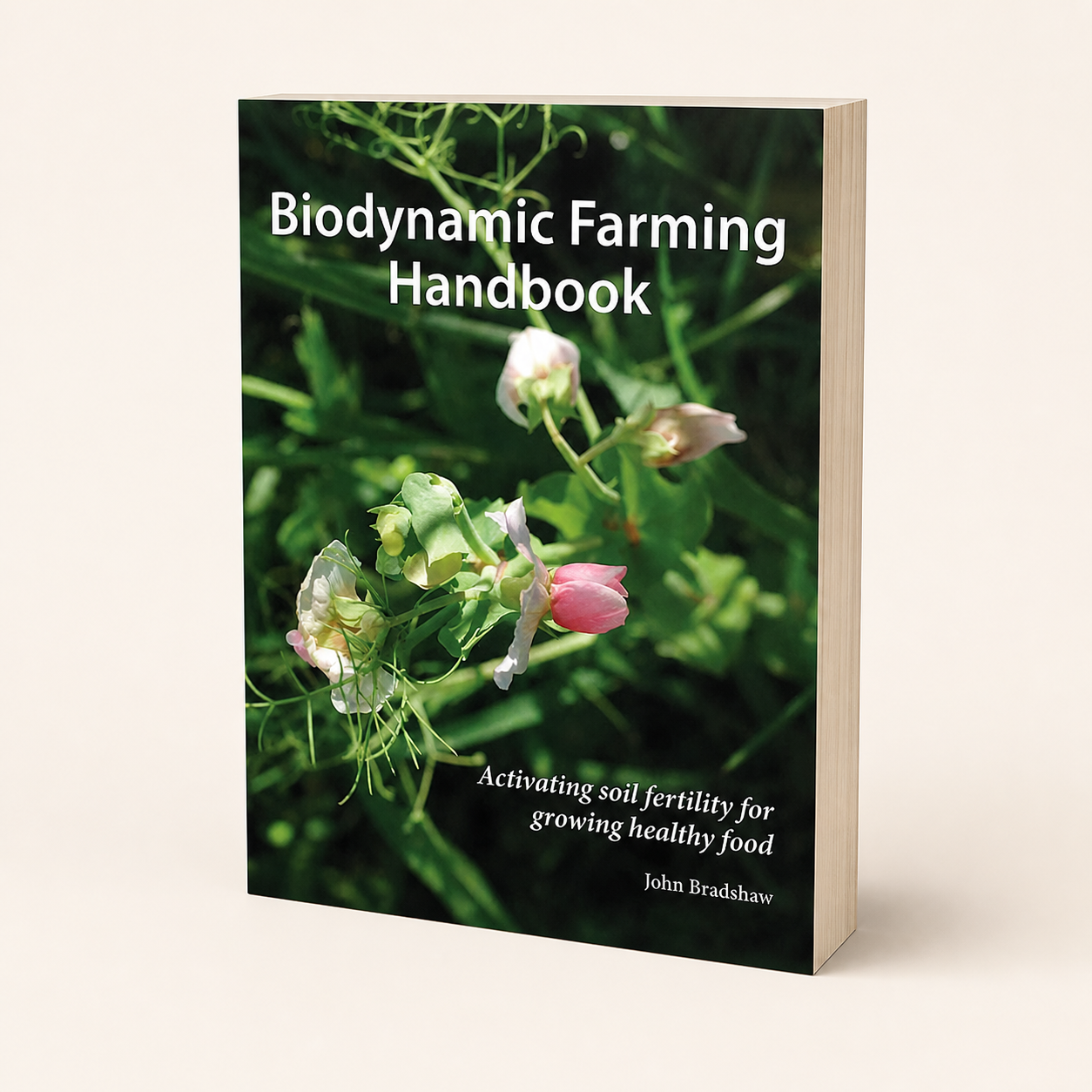 Biodynamic Farming Handbook 296-page paperback, three-quarter front view