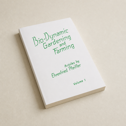 Bio-Dynamic Gardening and Farming Volume 1 — slim 126-page paperback fore-edge view