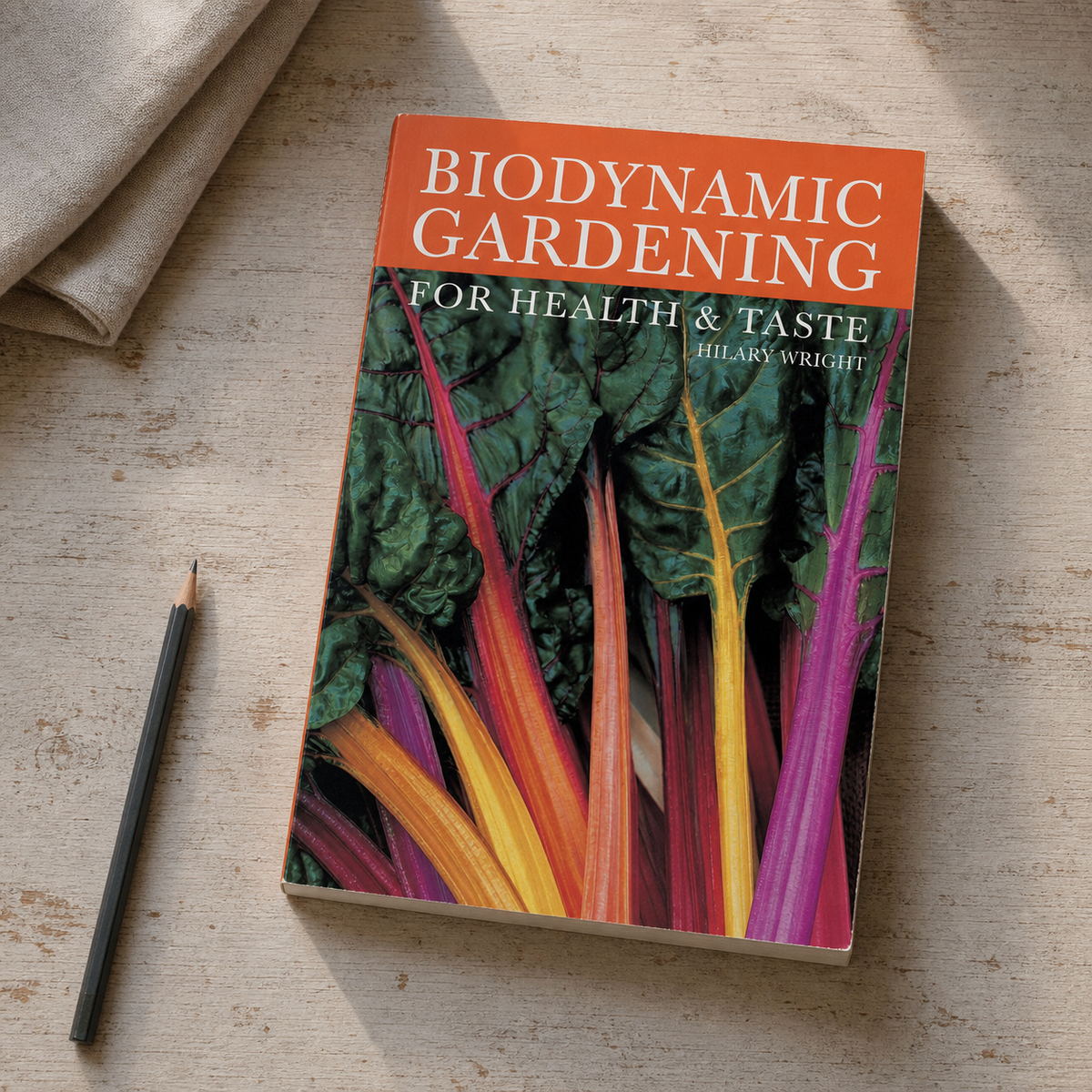 Biodynamic Gardening: For Health and Taste — 144-page paperback in a natural reading-desk view