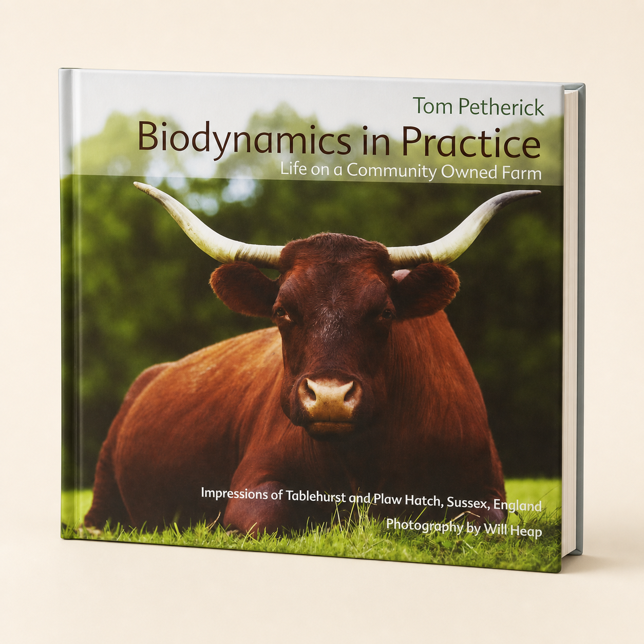 Biodynamics in Practice — 128-page landscape hardcover, three-quarter product view
