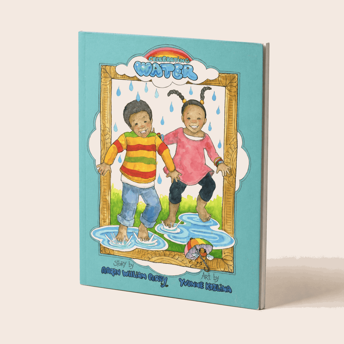 Celebrating Water by Aaron William Perry and Yvonne Kozlina — 50-page large-format thin paperback fore-edge view