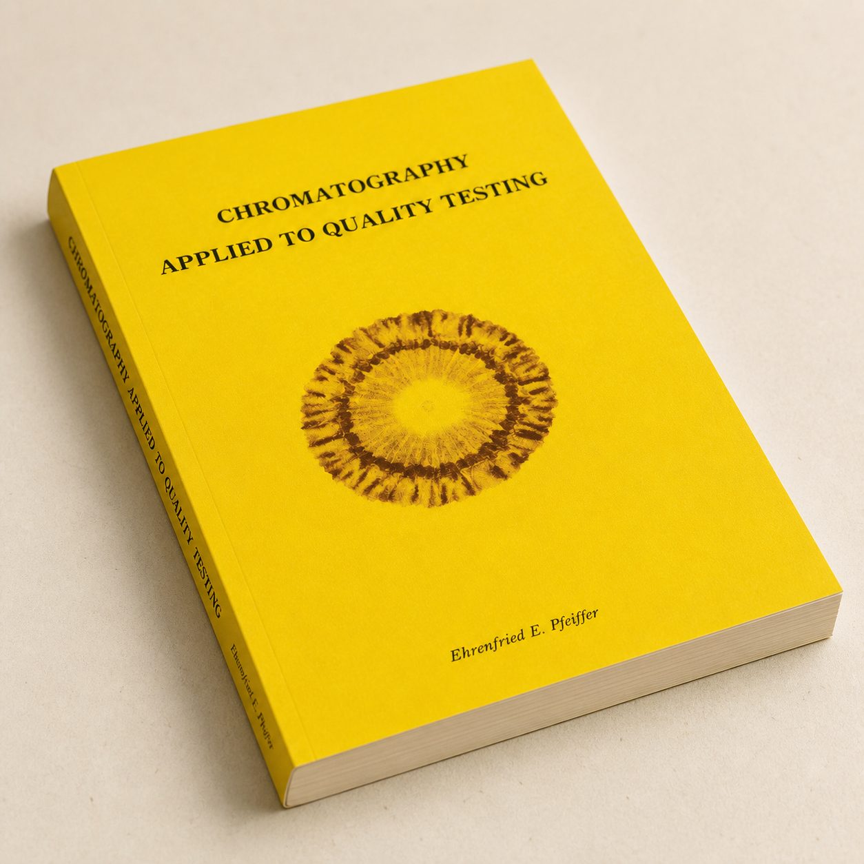 Chromatography Applied to Quality Testing paperback cover, binding, and page-edge detail
