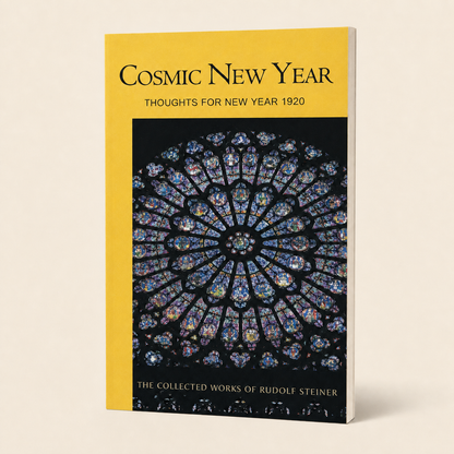 Cosmic New Year — accurate 128-page slim paperback three-quarter view