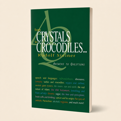 From Crystals to Crocodiles — 192-page slim paperback, three-quarter product view