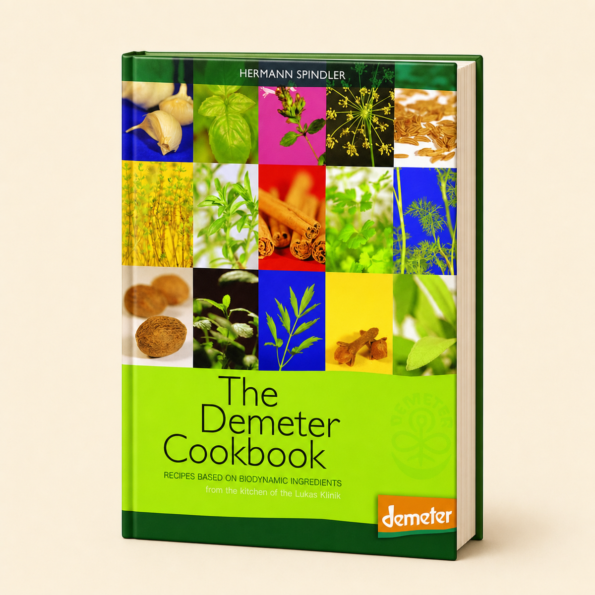 The Demeter Cookbook — 272-page broad hardcover, three-quarter product view