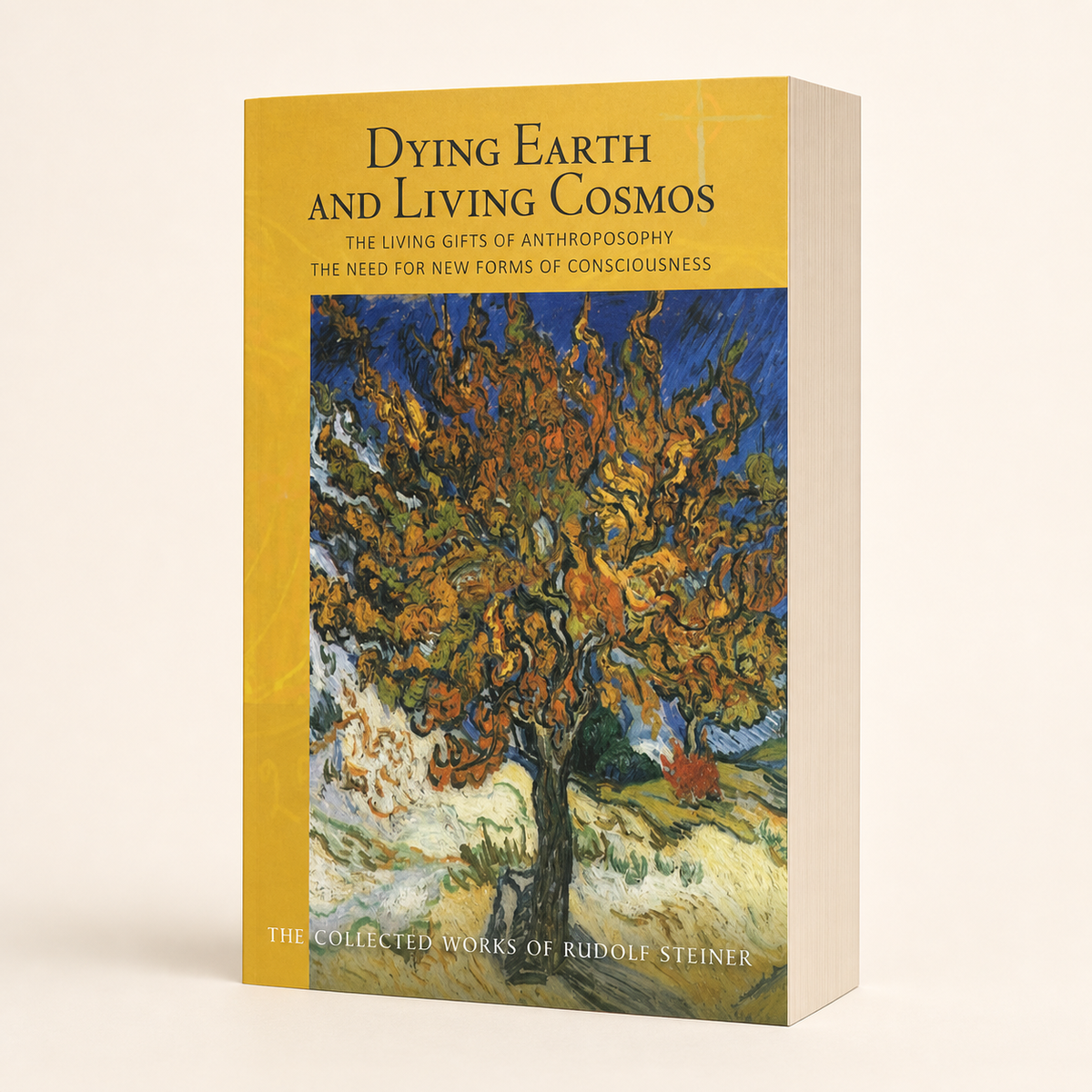 Dying Earth and Living Cosmos — accurate 400-page thick paperback three-quarter view