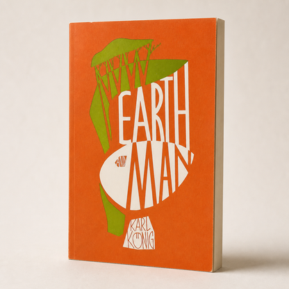Earth and Man paperback on a softly lit off-white background