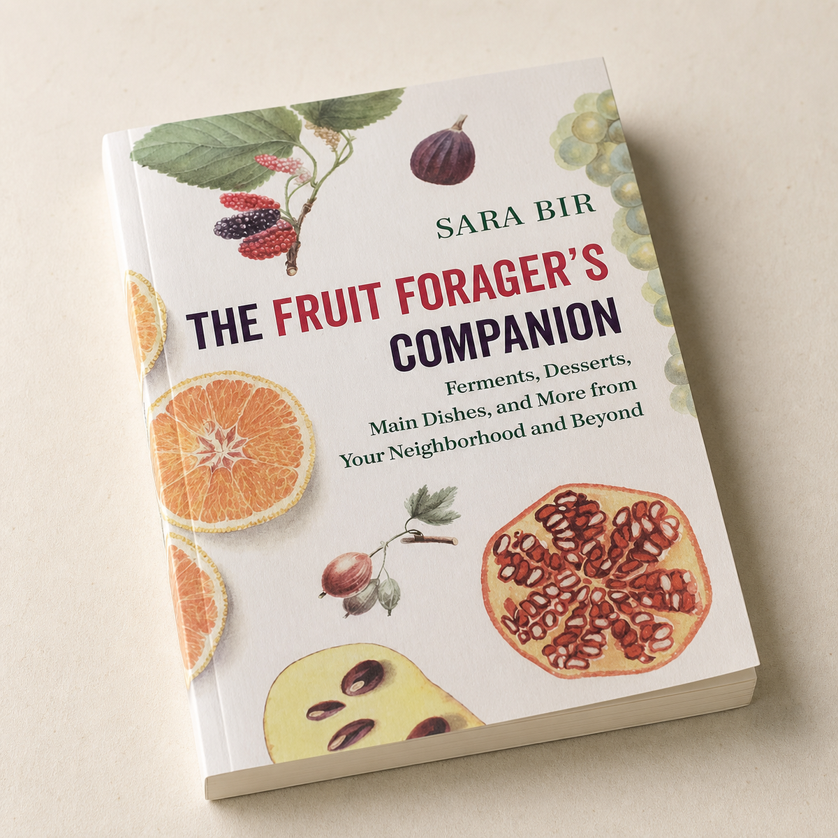 The Fruit Forager's Companion paperback, tactile page-edge detail