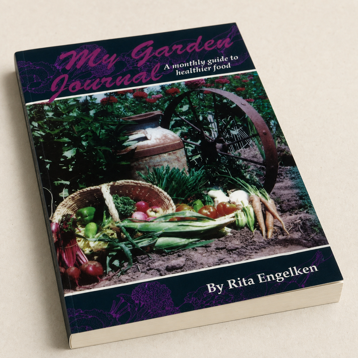 My Garden Journal by Rita Engelken paperback, tactile page-edge detail