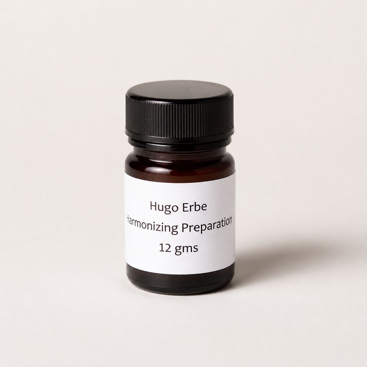 Hugo Erbe number 9 Harmonizing Preparation vial on a clean background