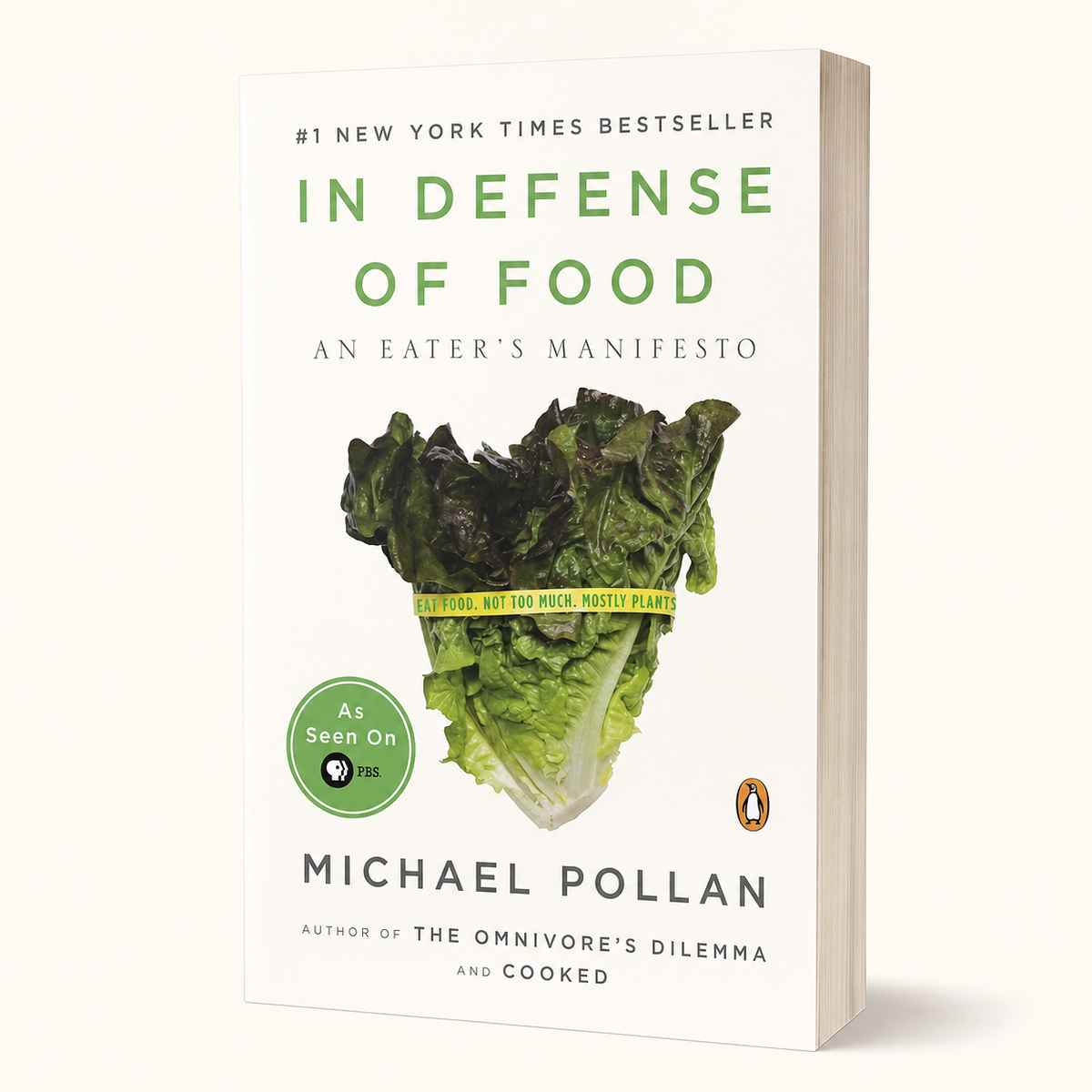 In Defense of Food — 256-page paperback, three-quarter product view