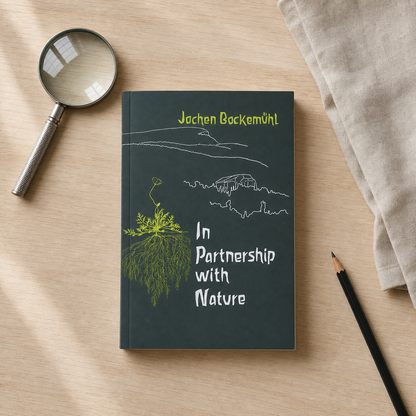 In Partnership with Nature paperback on a neutral study table