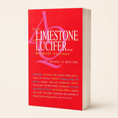 From Limestone to Lucifer — 256-page thick paperback, three-quarter product view