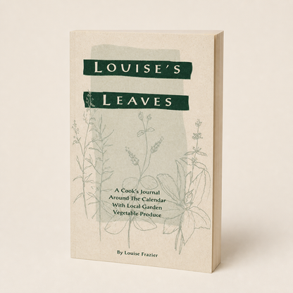 Louise's Leaves paperback on a clean off-white background