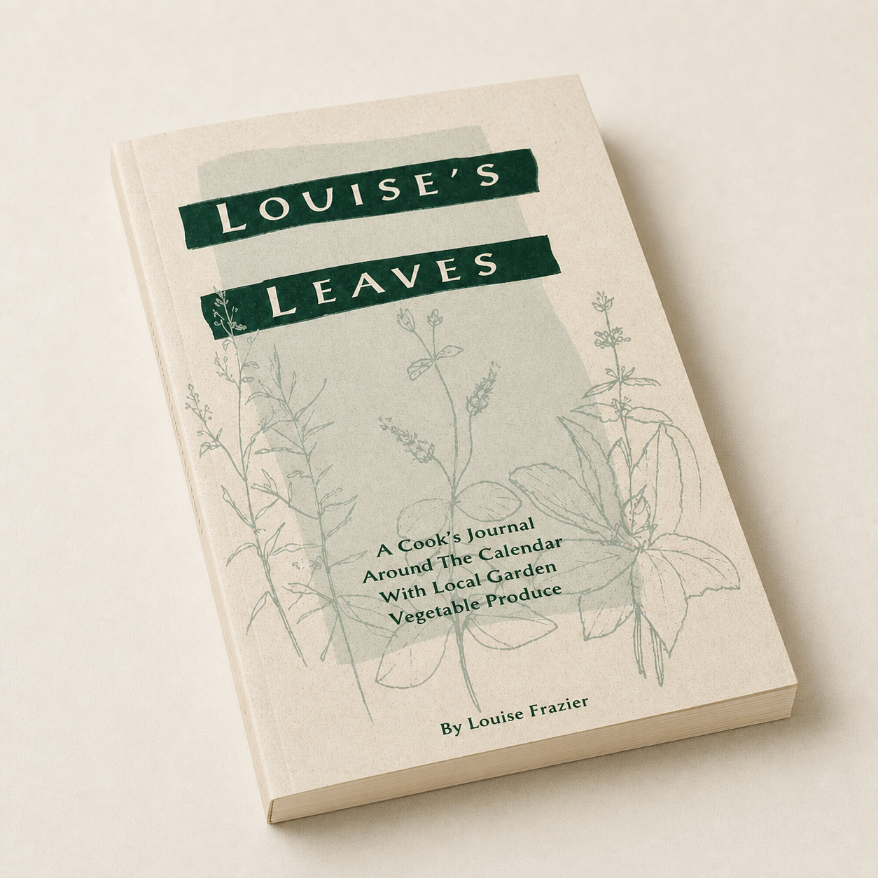 Louise's Leaves paperback cover and page-edge detail