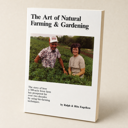 The Art of Natural Farming & Gardening paperback, three-quarter front view