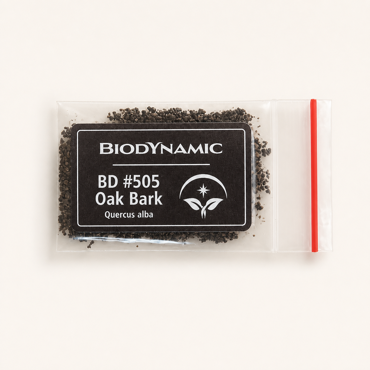 Biodynamic BD 505 Oak Bark Preparation package on a clean studio background