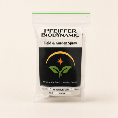 Pfeiffer Biodynamic Field and Garden Spray package on a clean studio background