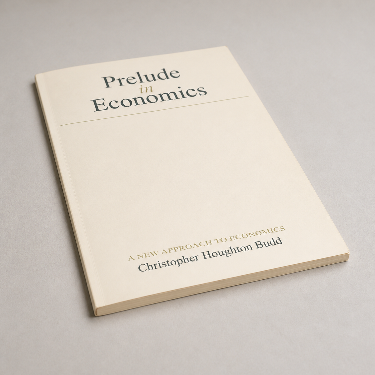 Prelude in Economics — slim 64-page paperback fore-edge view